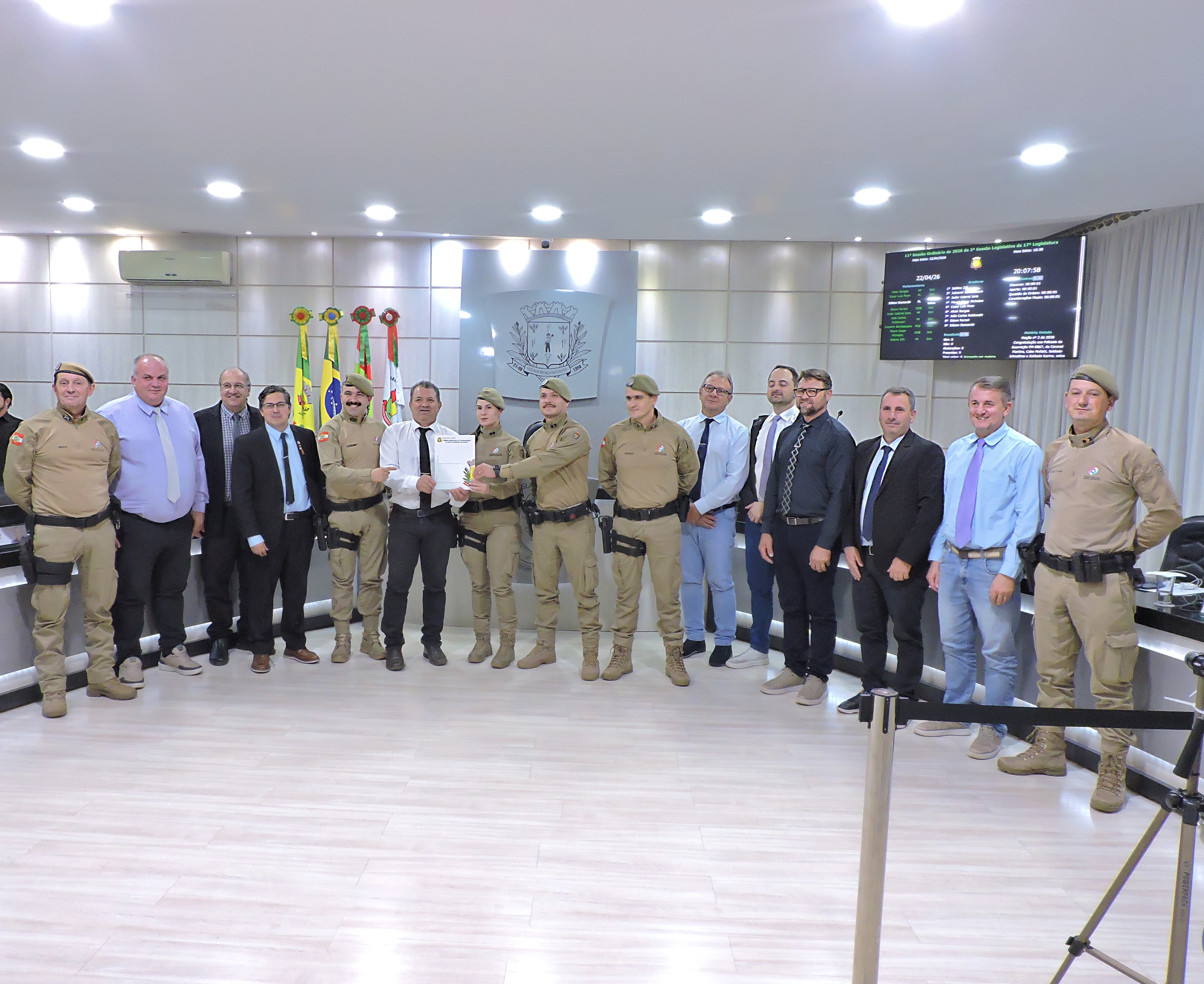 Aprovado: Moção de Congratulação presta reconhecimento a policiais militares por ato de bravura na região