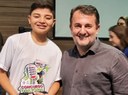 Vereador mirim de São Lourenço do Oeste conquista primeiro lugar em concurso de oratória Vereador mirim de São Lourenço do Oeste conquista primeiro lugar em concurso de oratória