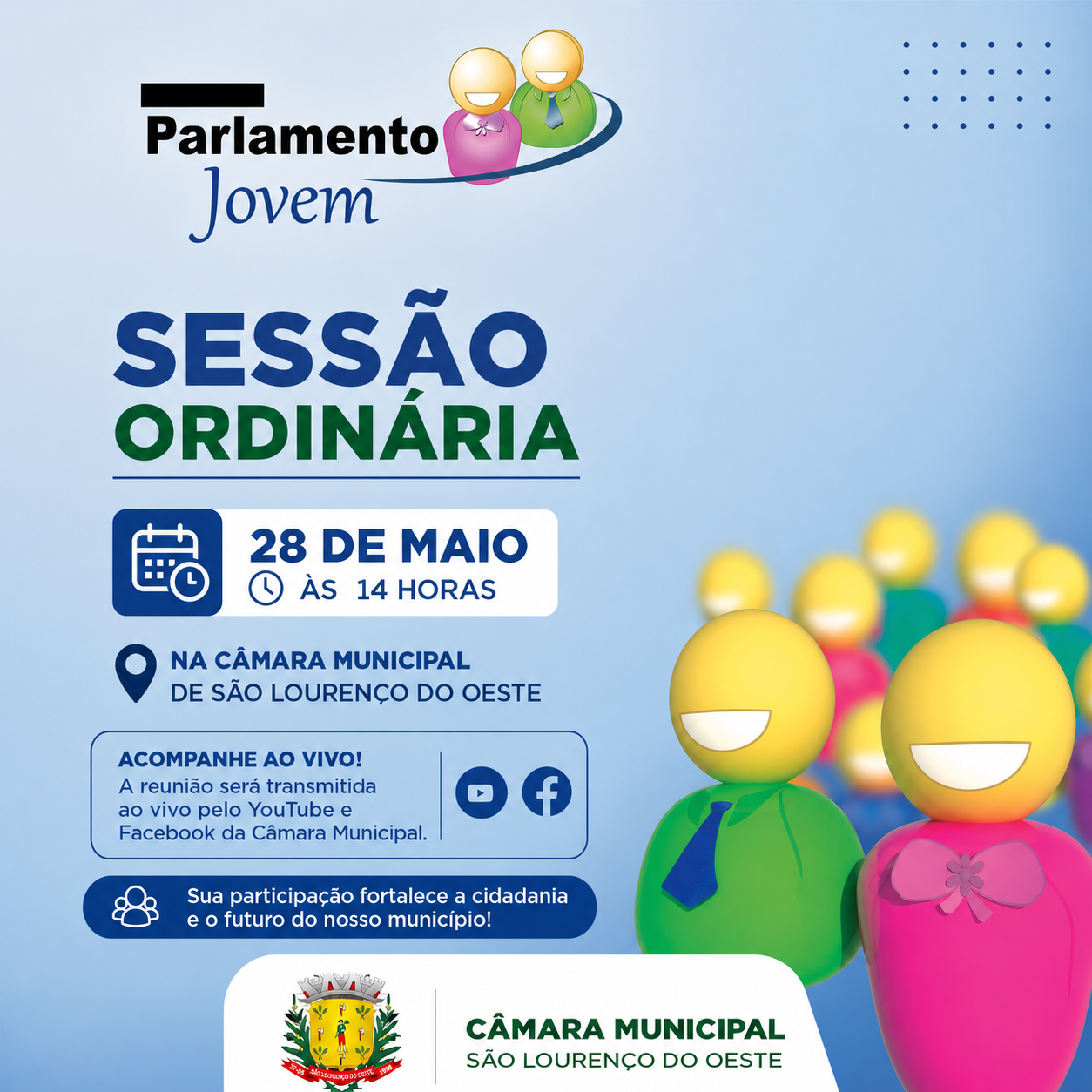 Vereadores Mirins realizam reunião ordinária no dia 28 de maio